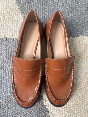 LOFT Cognac Penny Loafers